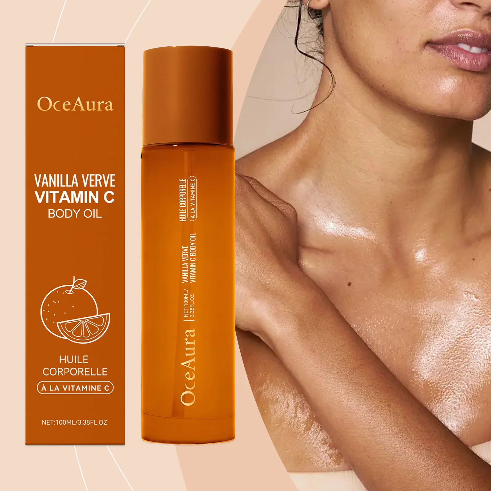 Vitamin C Body Oil 100ml Nourishing Moisturizing Dry Skin Lightweight Non-Sticky 2 vitamin c body oil 100ml cih quj8yvew desc 2