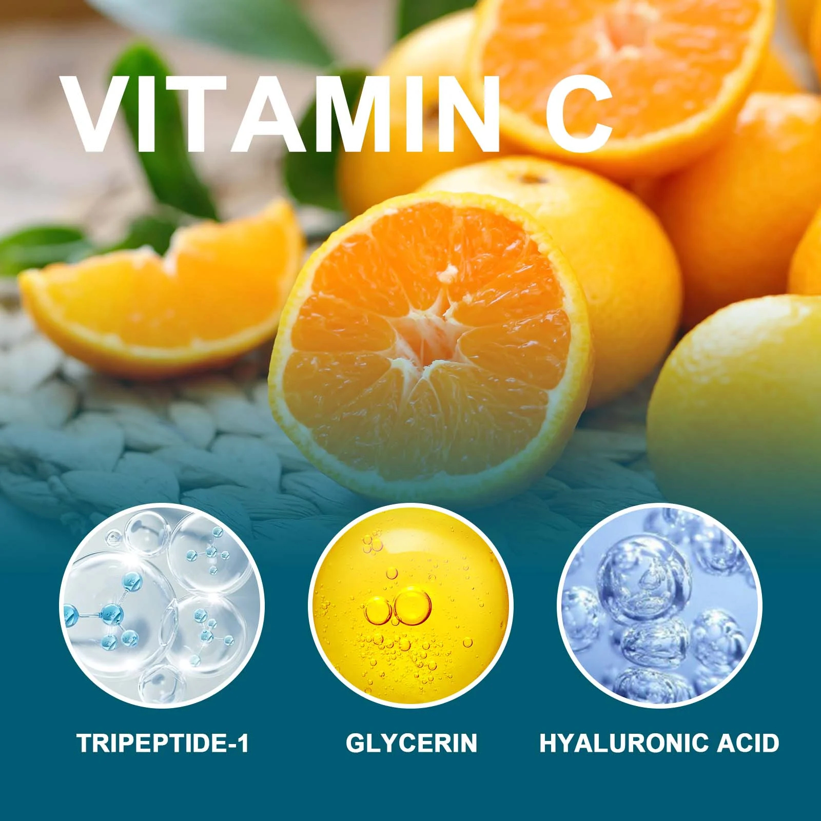 HOYGI Vitamin C Face Serum with Hyaluronic Acid & Tri-Peptide for Wrinkle Reduction & Hydration 3 vitamin c face serum cih da7fu83b desc 3