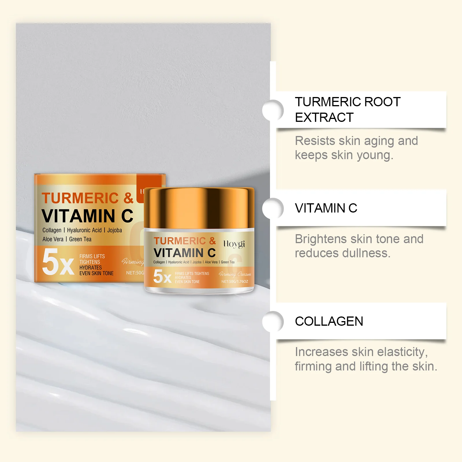 Vitamin C Firming Cream 50g for Face, Hydrates, Tightens & Evens Skin Tone 6 vitamin c firming cream 50g cih wvs2f5tk desc 6