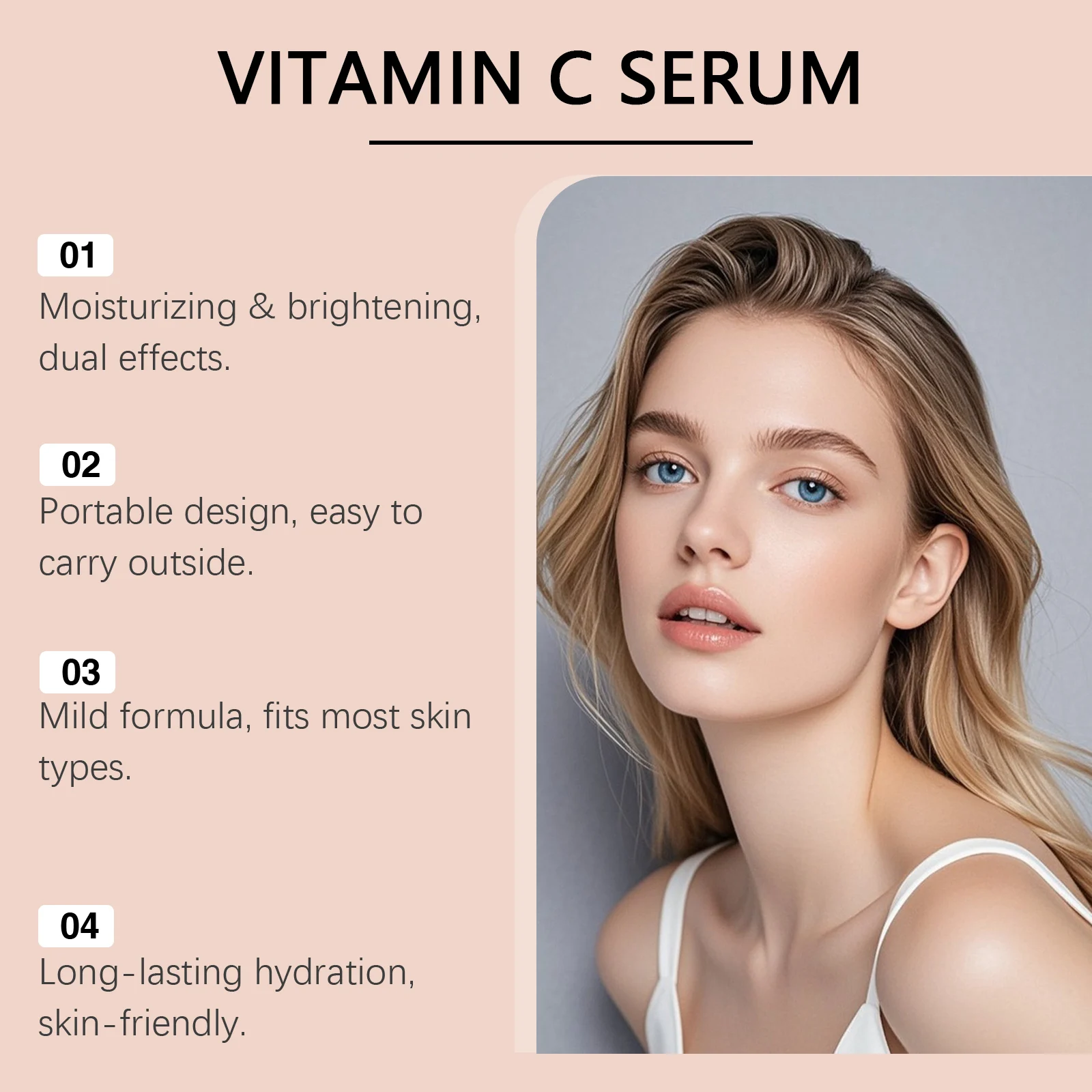 Vitamin C Serum 30ml Brightening & Hydrating Facial Treatment with Niacinamide & Hyaluronic Acid 5 vitamin c serum 30ml brightening hydrating facial treatment der kxgsdrq6 desc 5