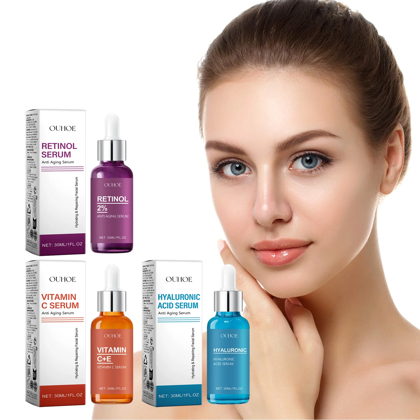 Vitamin C Serum 30ml Anti-Aging Hydrating Facial Essence for Wrinkles 2 vitamin c serum anti aging hydrating facial essence cih gp7m7chb desc 2