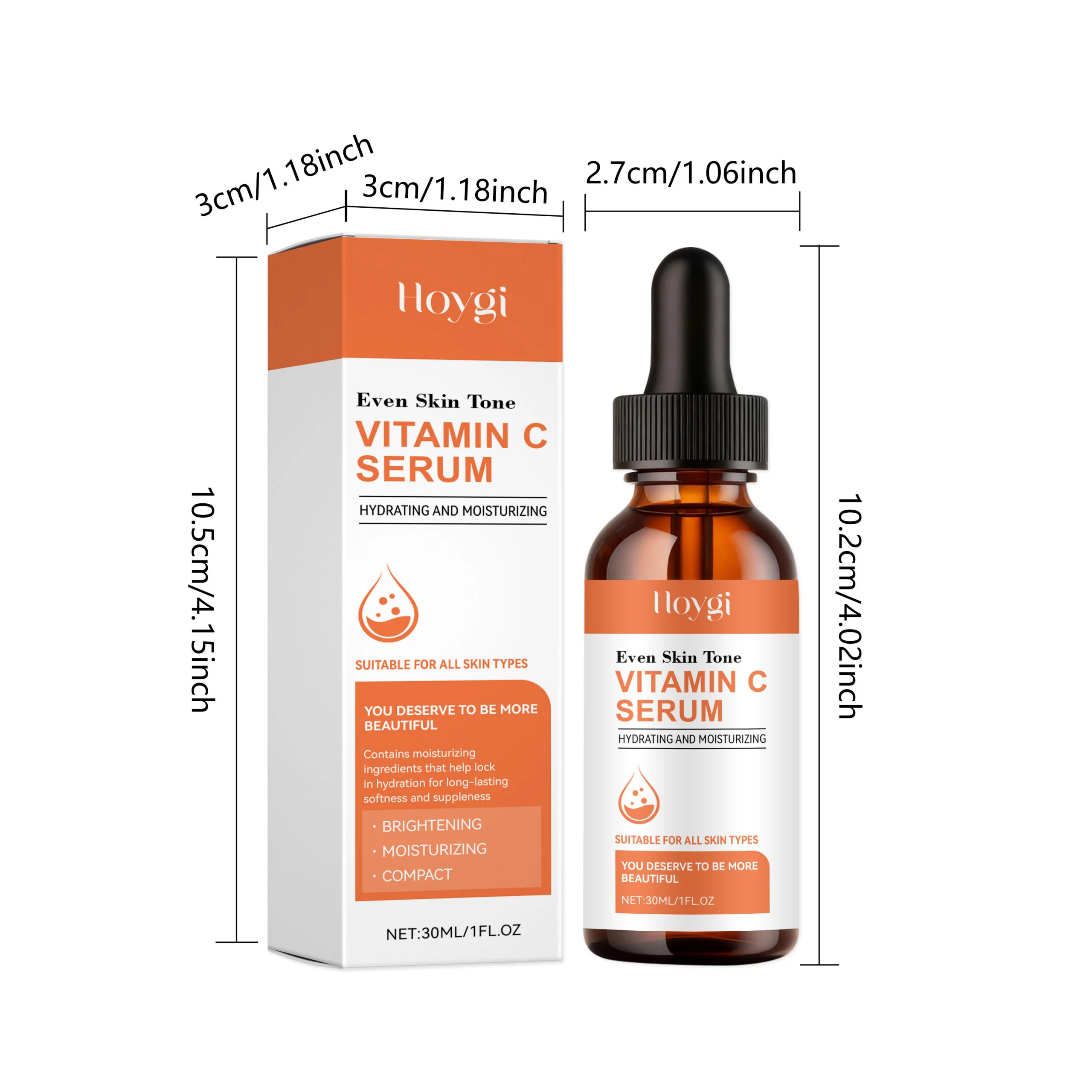 Vitamin C Serum for Face with Hyaluronic Acid 30ml, Brightening Hydrating Moisturizer for All Skin Types 1 vitamin c serum for face hyaluronic acid brightening hydrating der xdmcqgua desc 1 scaled
