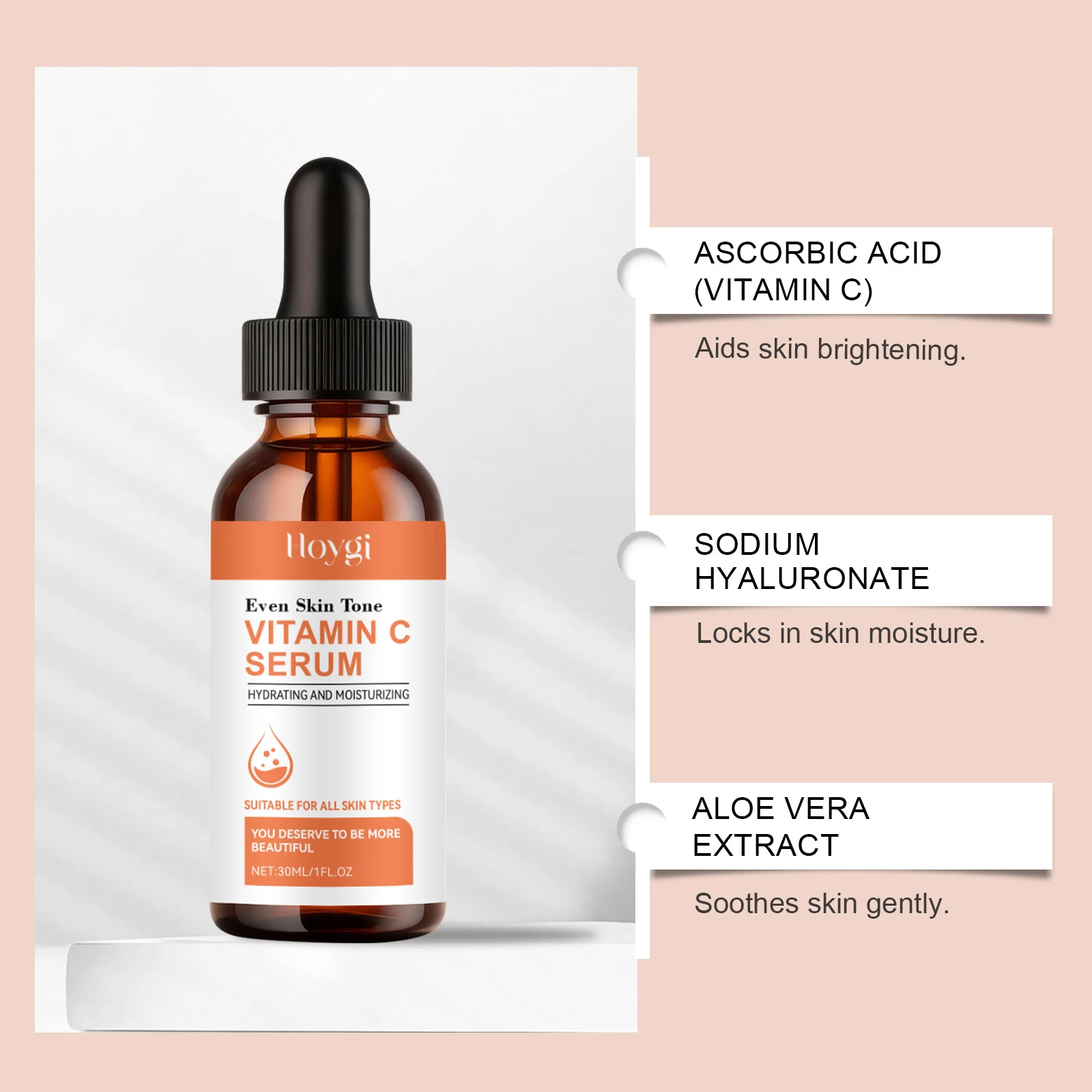 Vitamin C Serum for Face with Hyaluronic Acid 30ml, Brightening Hydrating Moisturizer for All Skin Types 5 vitamin c serum for face hyaluronic acid brightening hydrating der xdmcqgua desc 5