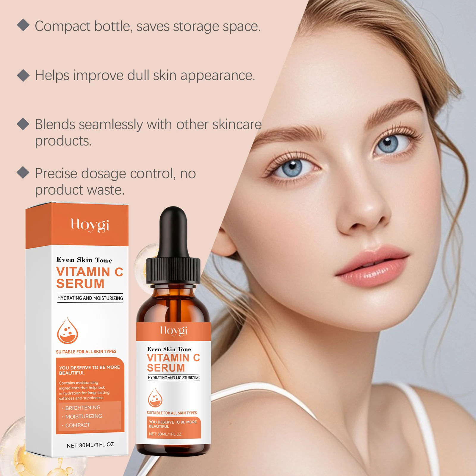 Vitamin C Serum for Face with Hyaluronic Acid 30ml, Brightening Hydrating Moisturizer for All Skin Types 8 vitamin c serum for face hyaluronic acid brightening hydrating der xdmcqgua desc 8