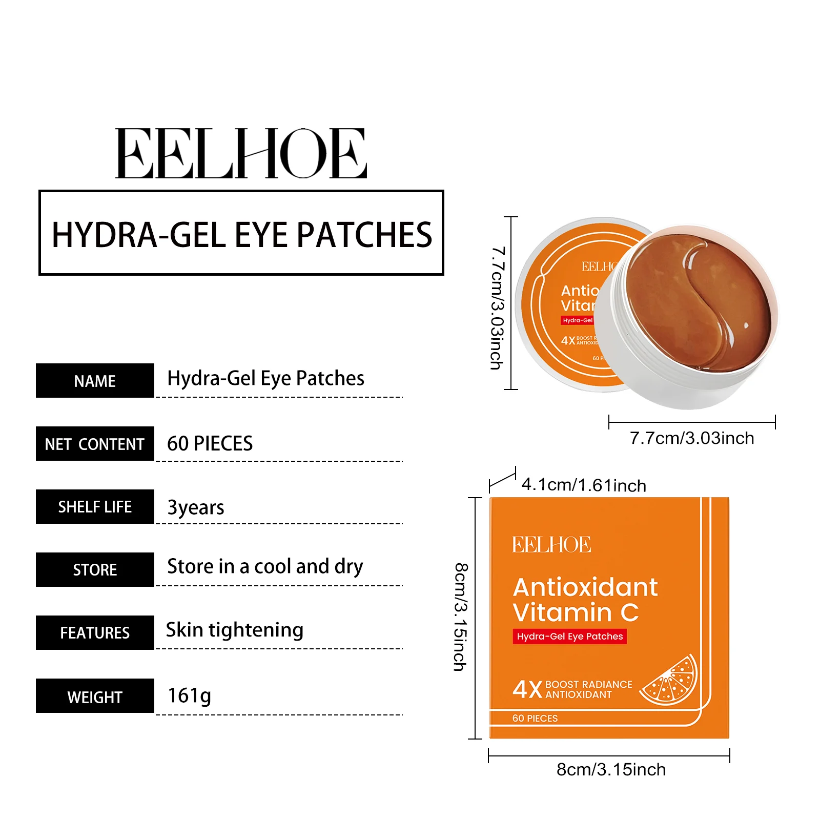 Vitamin C Under Eye Patches for Puffiness, Dark Circles & Fine Lines 1 vitamin c under eye patches cih kahkrgmx desc 1
