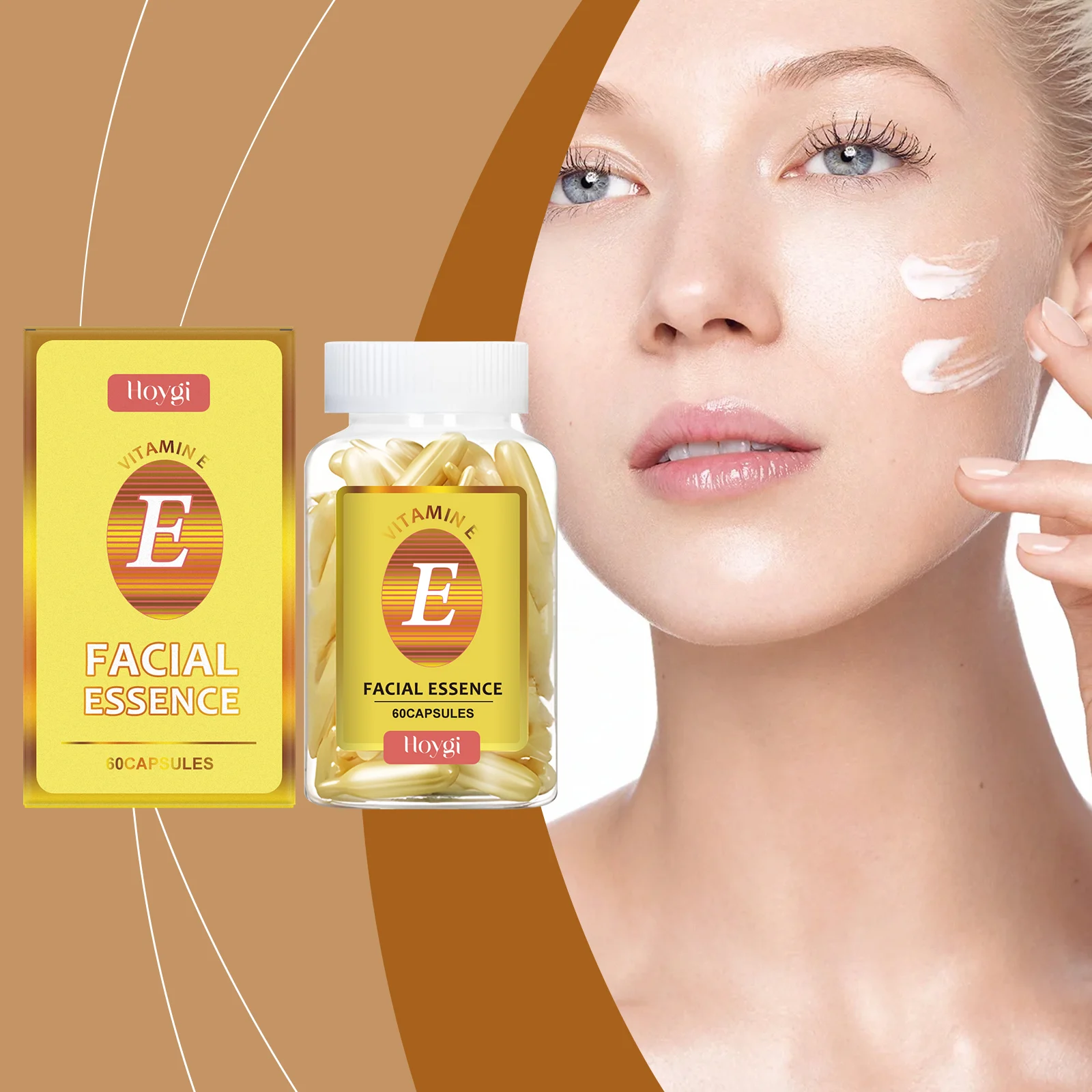 Hoygi Vitamin E Facial Moisturizing Capsules - Hydrating & Revitalizing Skin Essence 2 vitamin e facial moisturizing capsules cih vmz747u5 desc 2