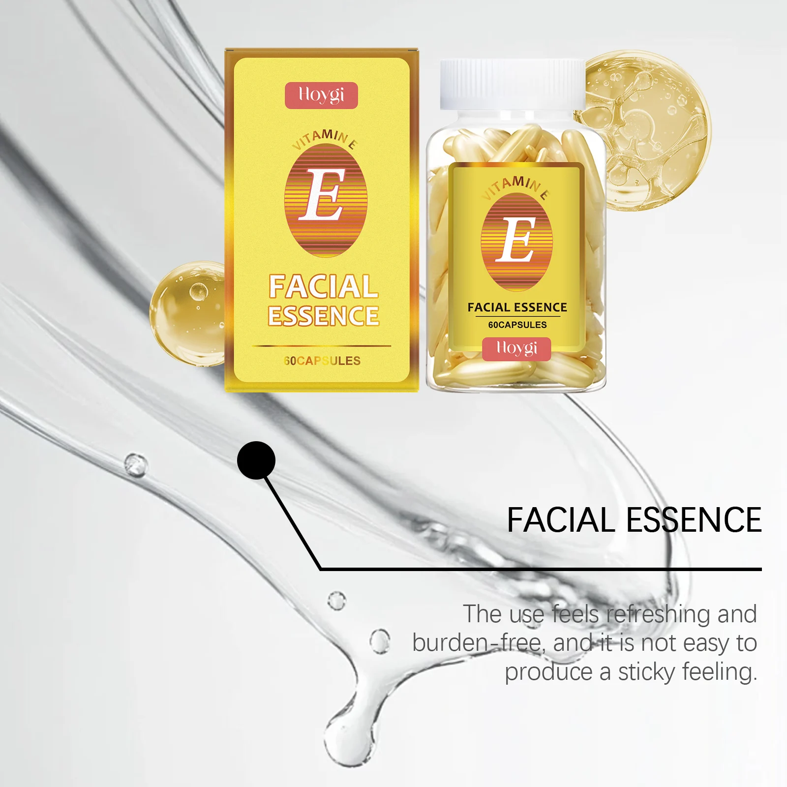 Hoygi Vitamin E Facial Moisturizing Capsules - Hydrating & Revitalizing Skin Essence 8 vitamin e facial moisturizing capsules cih vmz747u5 desc 8