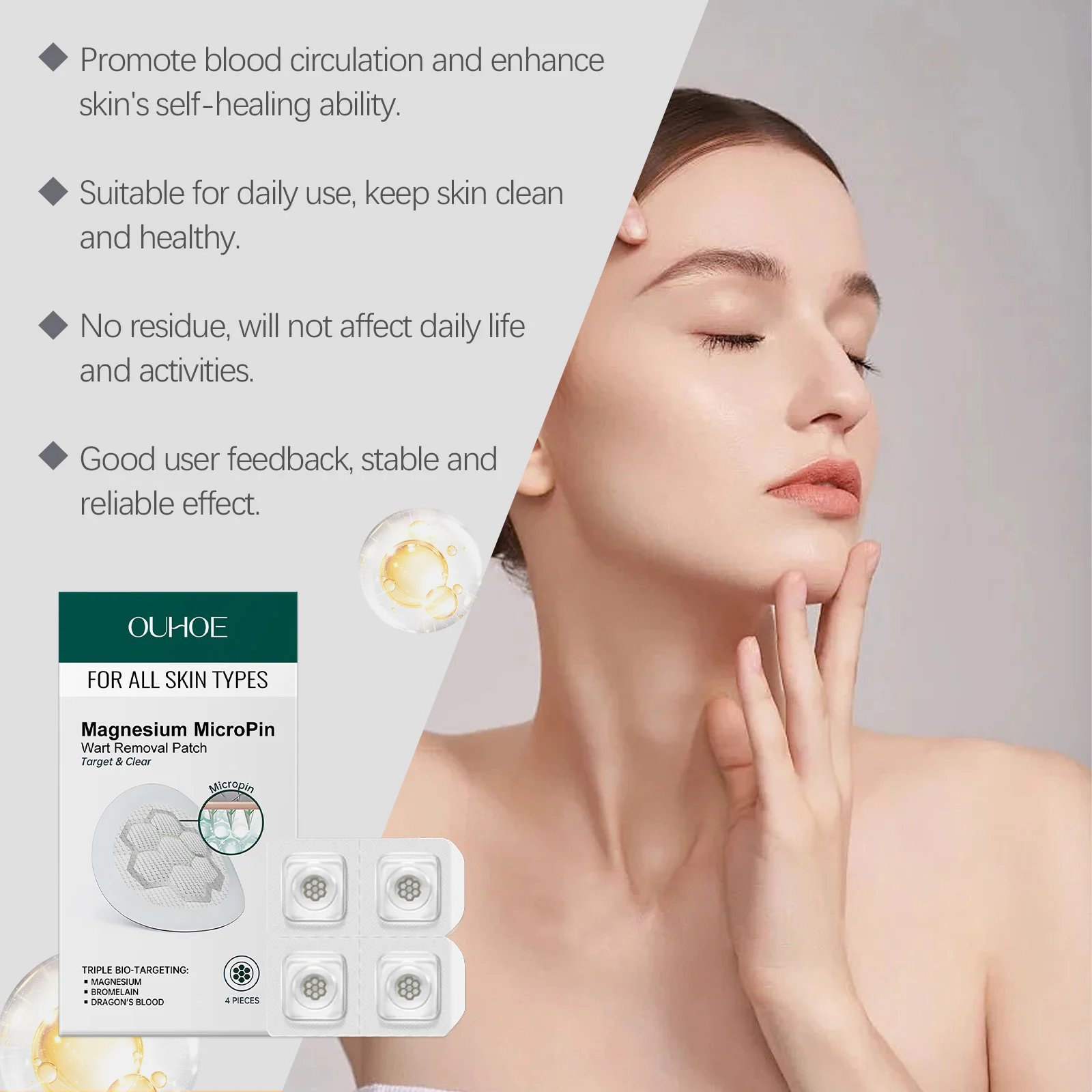 Wart Removal Patches Gentle Smoothing Skin Care Treatment for All Skin Types 7 wart removal patches gentle skin care treatment der bejj35hv desc 7