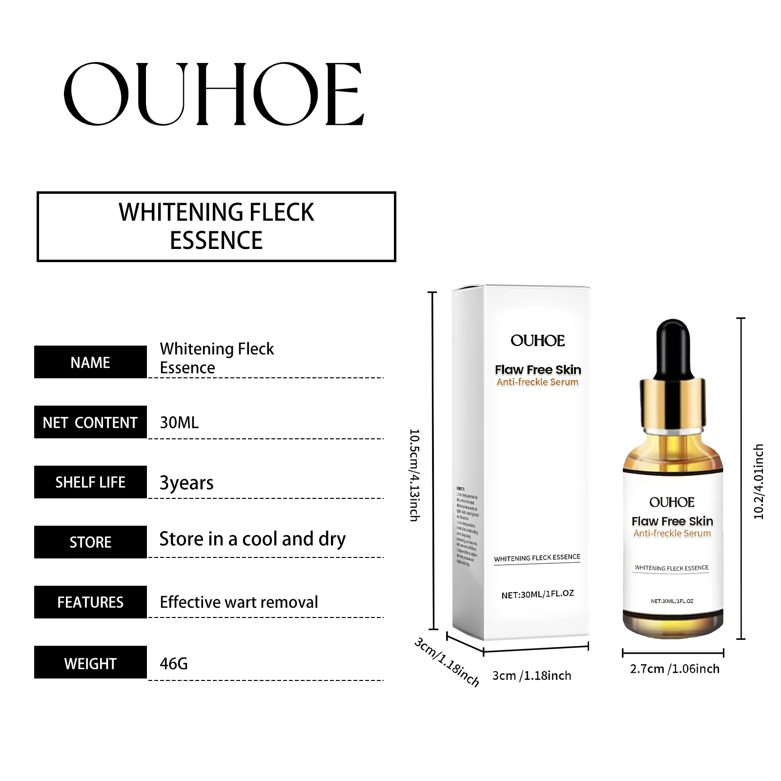 Wart Removal Serum Anti-Freckle Spot Treatment with Hyaluronic Acid & Glycerin 30ml 1 wart removal serum anti freckle spot treatment 30ml cih dhd5zmjx desc 1