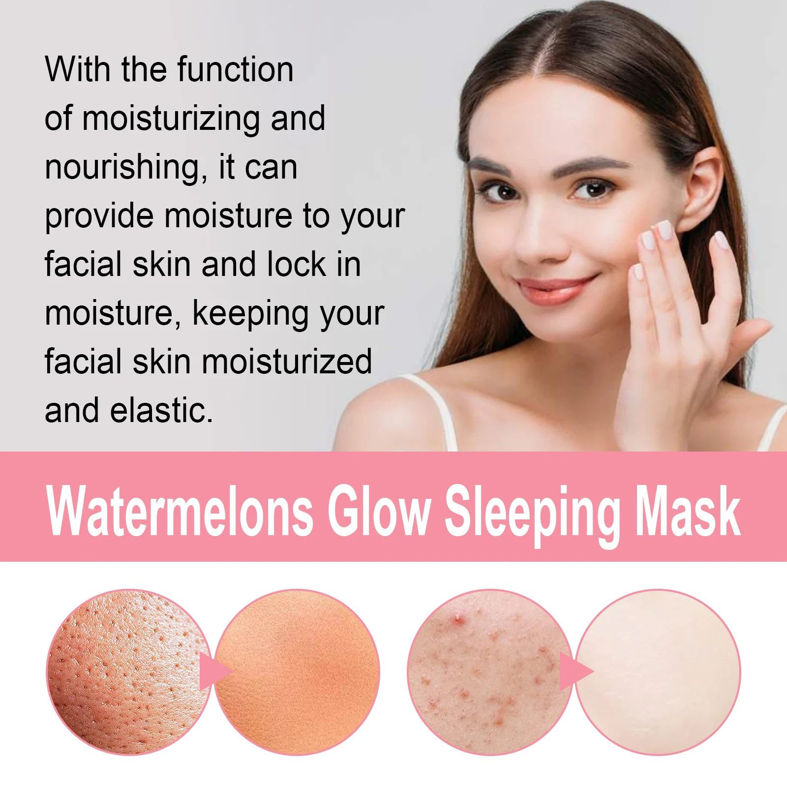 Hoygi Watermelon Glow Sleeping Mask - Hydrating, Brightening, Dark Spot Repair Night Cream 5 watermelon glow sleeping mask cih 837b9q3d desc 5