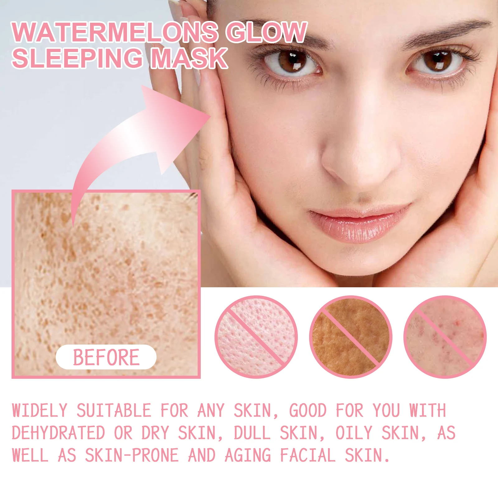 Hoygi Watermelon Glow Sleeping Mask - Hydrating, Brightening, Dark Spot Repair Night Cream 6 watermelon glow sleeping mask cih 837b9q3d desc 6