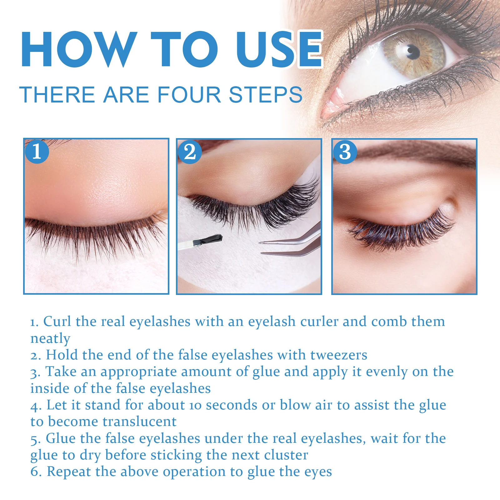 Waterproof Eyelash Glue Adhesive Clear White 7g for False Lashes Gentle Quick Dry 4 waterproof eyelash glue adhesive clear white 7g cih uuf4rbfb desc 4