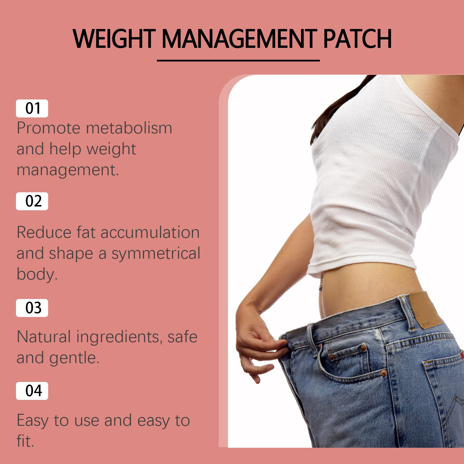 Weight Loss Patch for Body Slimming, Promotes Metabolism & Fat Burning, 30 Patches - OceAura 5 weight loss body slimming patch 30 patches cih 33fqjzxb desc 5