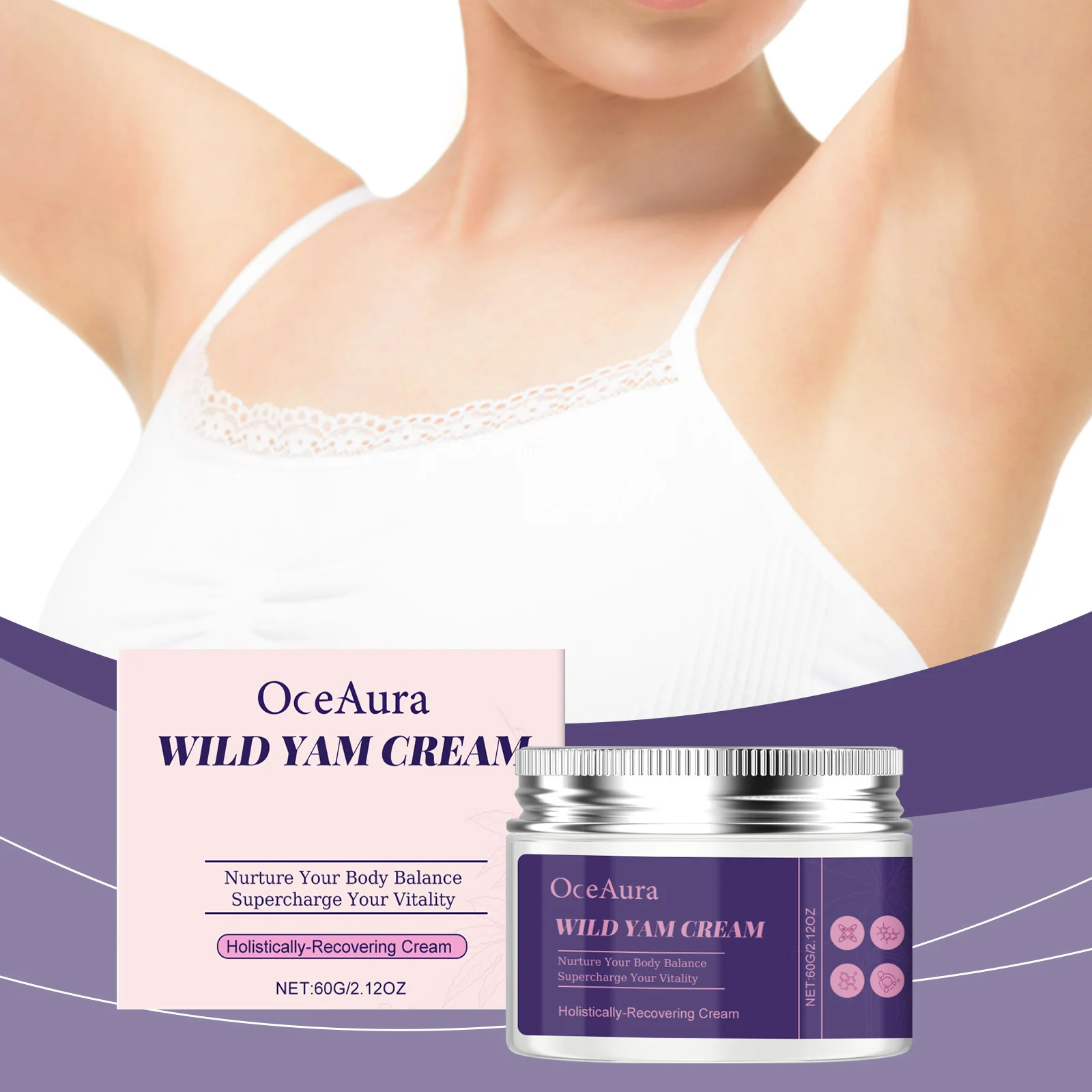 OceAura Wild Yam Body Balance Cream for Menstrual Comfort & Skin Hydration 2 wild yam body balance cream cih d8pfqe6c desc 2