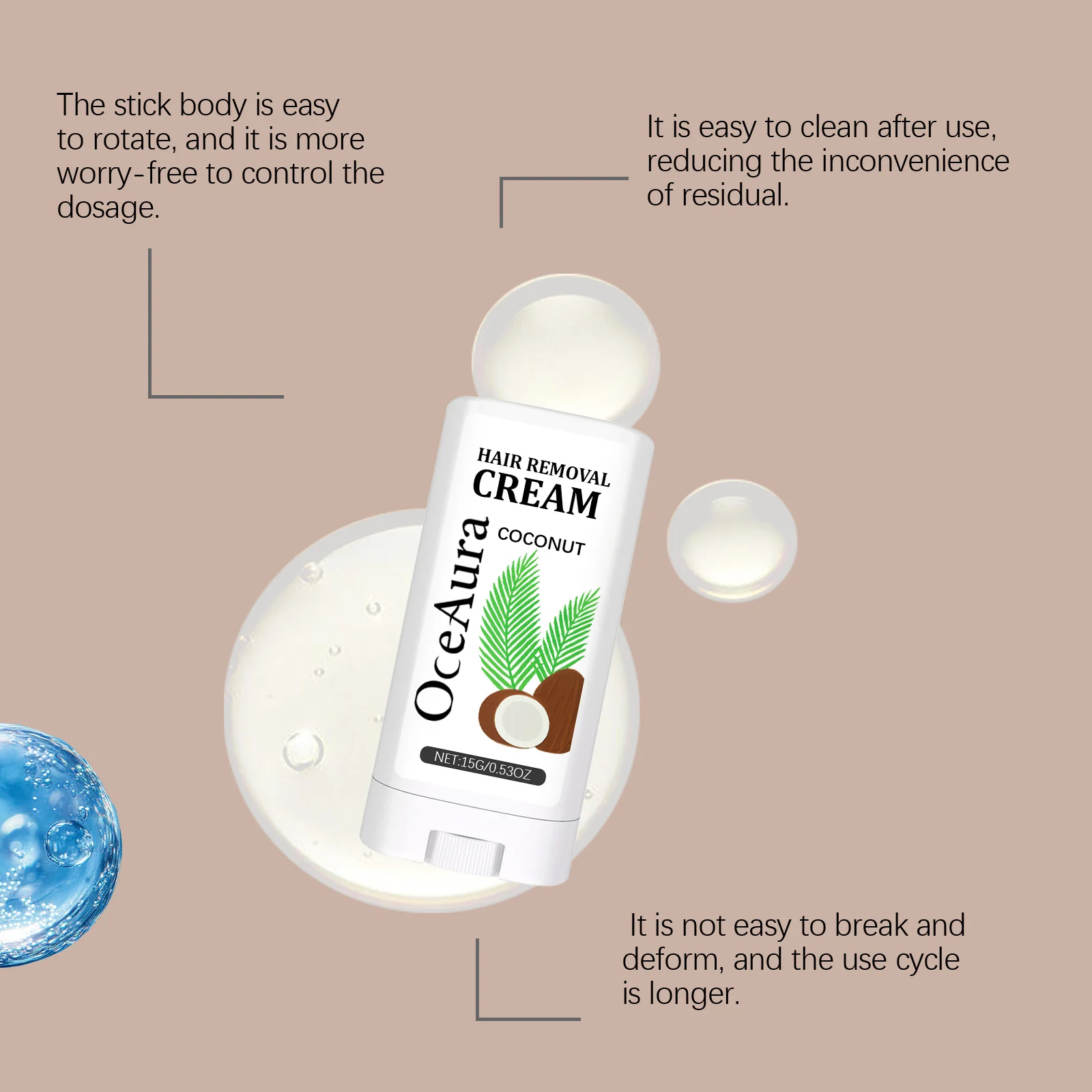 Women's Hair Removal Stick 15g Gentle Coconut Formula for Smooth Shaving & Post-Care 7 womens hair removal stick 15g coconut cih dy8sfnqw desc 7